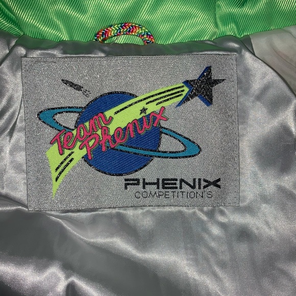 Team Phenix White Neon 80s Ski Jacket Small Medium - Picture 9 of 16